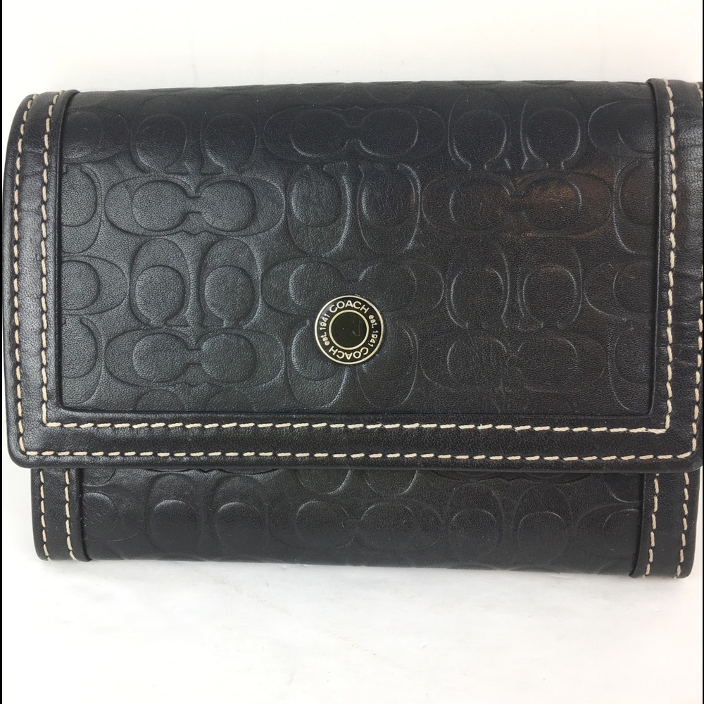 COACH Signature C Leather Mini Wallet / Card Case